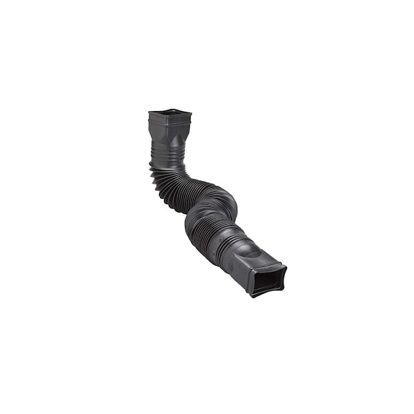 Flex-A-Spout Amerimax Flex-A-Spout 4 in. H X 4 in. W X 25.5 in. L Black Vinyl K Downspout Extension 85015 - main